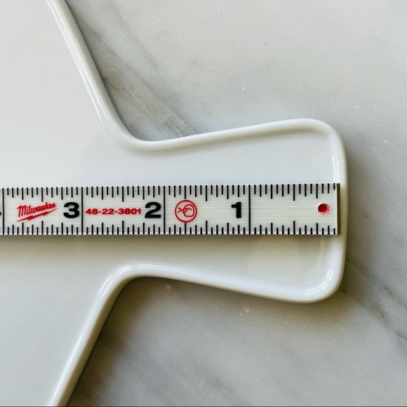 Charcuterie Board•NWOT White Porcelain Board•Approx. 6”x 9” with a 3” Handle - Picture 12 of 13